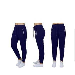 Women's Loose Fit Jogger Pants With Zipper Pockets